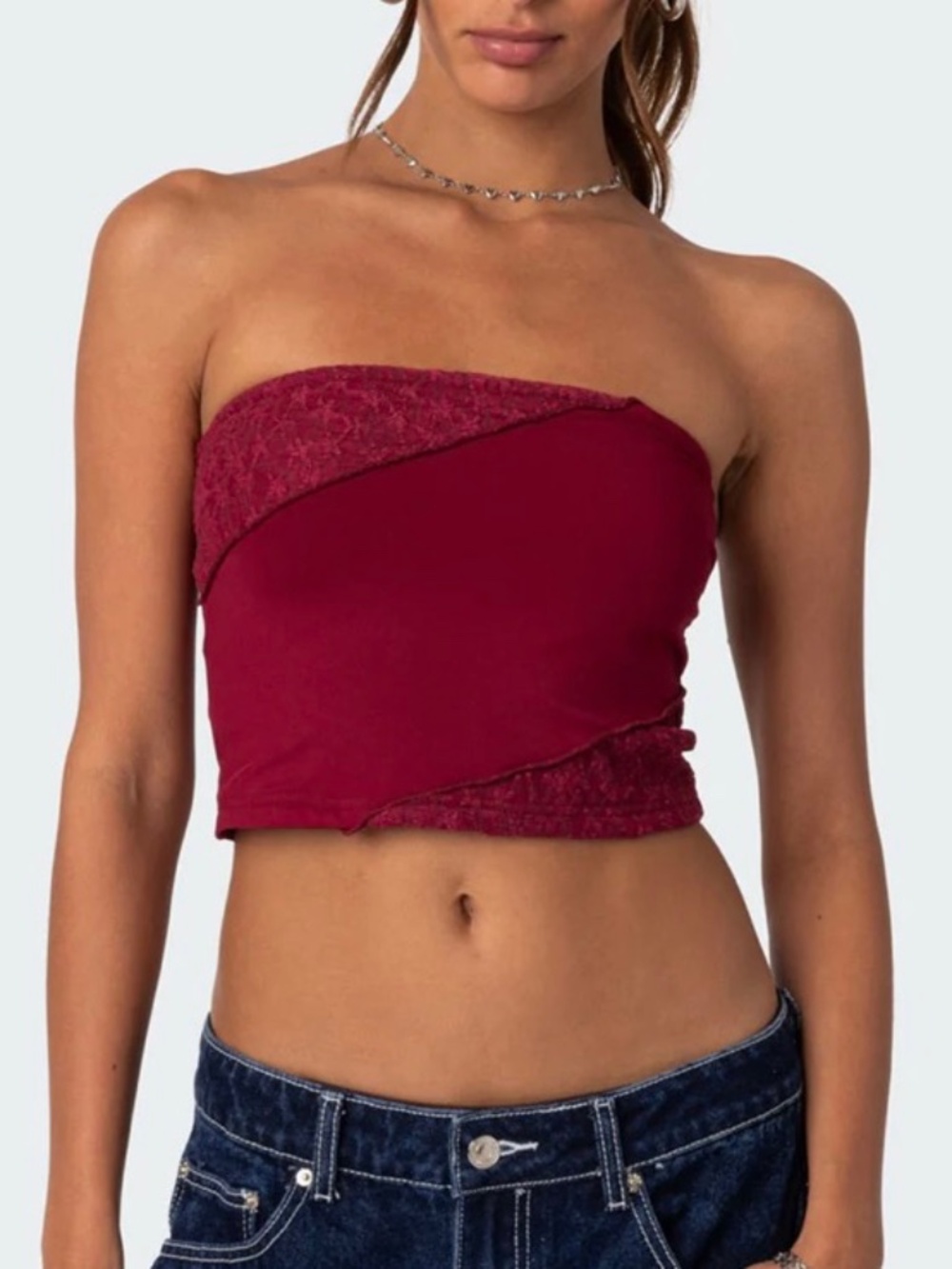 EDIKTED RED TUBE TOP